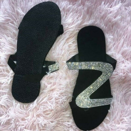 Bling Bling Slides Women's Slippers for Summer Beach