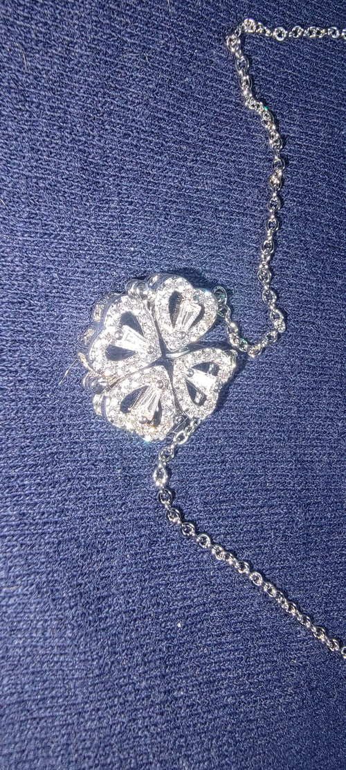 Four Leaf Heart Shape Necklace